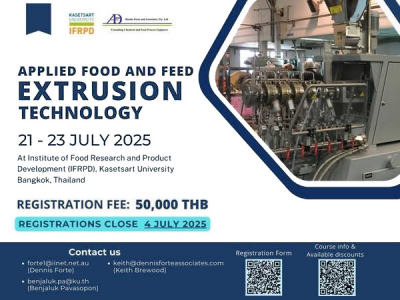 หลักสูตร Applied Food & Feed Extrusion Technology