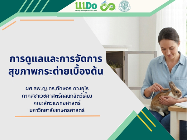 รายวิชา KUMOOC ”การดูแลและการจัดการสุขภาพกระต่ายเบื้องต้น”